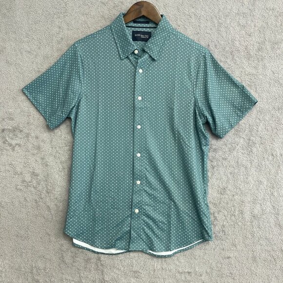 NEW Jachs New York Men's S Short-Sleeved Green Button-Down Shirt - Picture 3 of 8